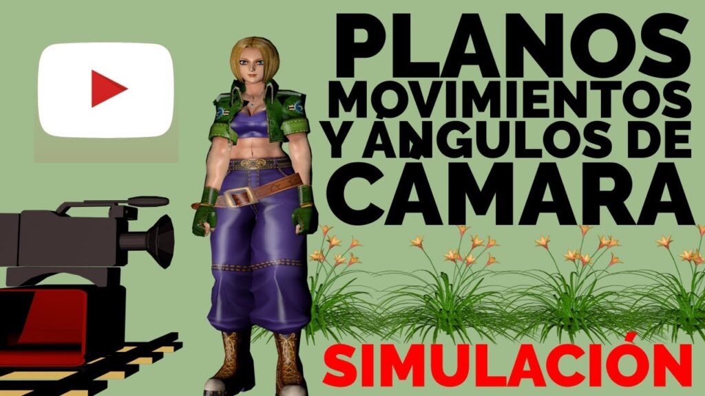 Planos, movimientos y ángulos de cámara. Simulación 3D.