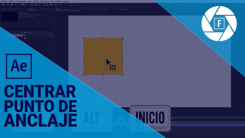 Centrar automáticamente el punto de anclaje en After Effects (Windows y Mac)