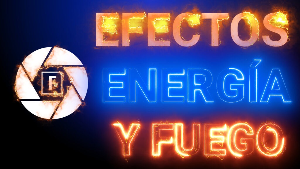 Crear efectos de energía, fuego y neón en máscaras, textos y logos.