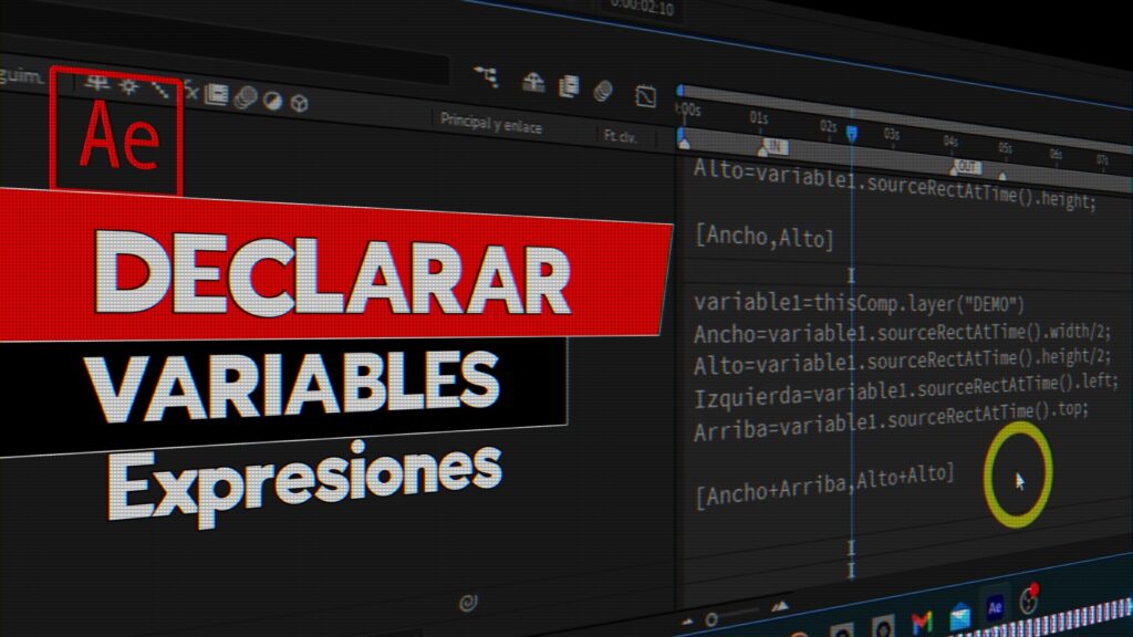 Declarar variables en Expresiones After Effects